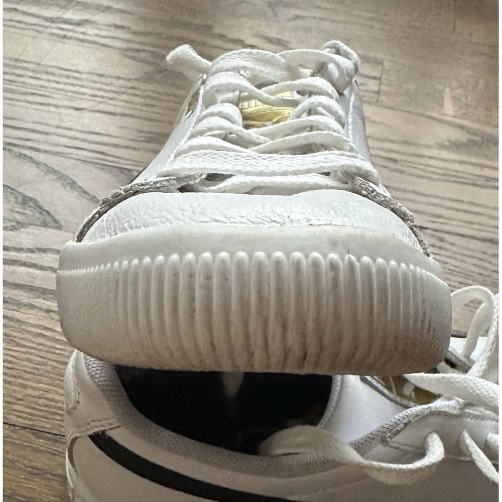 Puma Clyde Core L. Foil White Black Gold 364669-01 Mens 7.5 Classic Sneakers - Picture 8 of 16